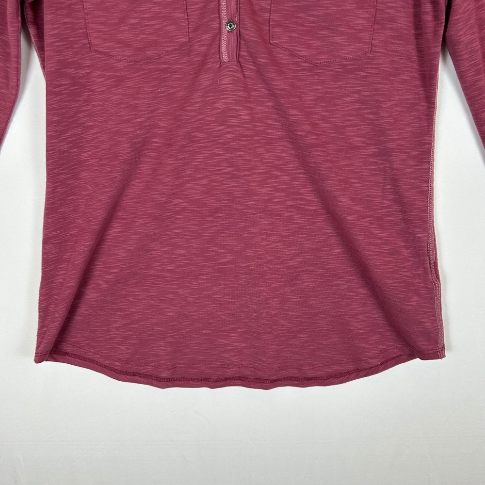 Kuhl Womens Burgundy Sora Hoody‎ Long Sleeve Hooded Henley Shirt Size Small - Picture 8 of 12